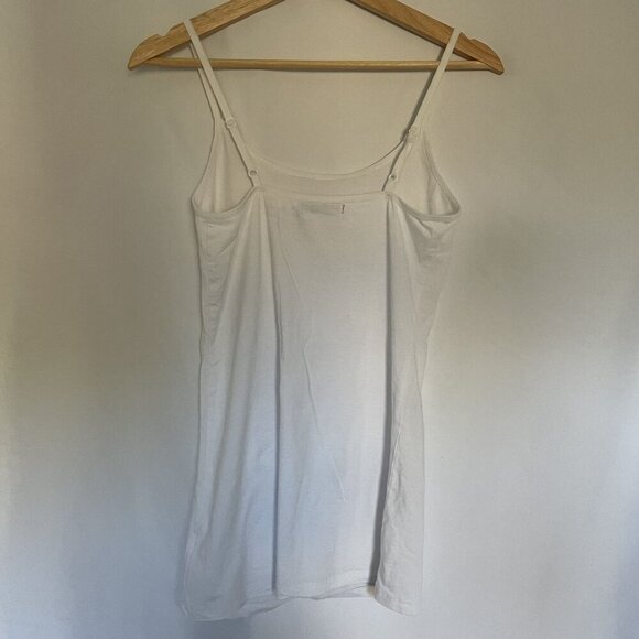 Active Basic White Cami Top Medium Cotton Spandex Blend women's lightweight - Picture 6 of 7